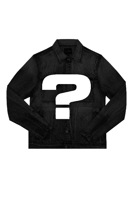 Mens Mystery Denim Jacket Unique Men's Patch