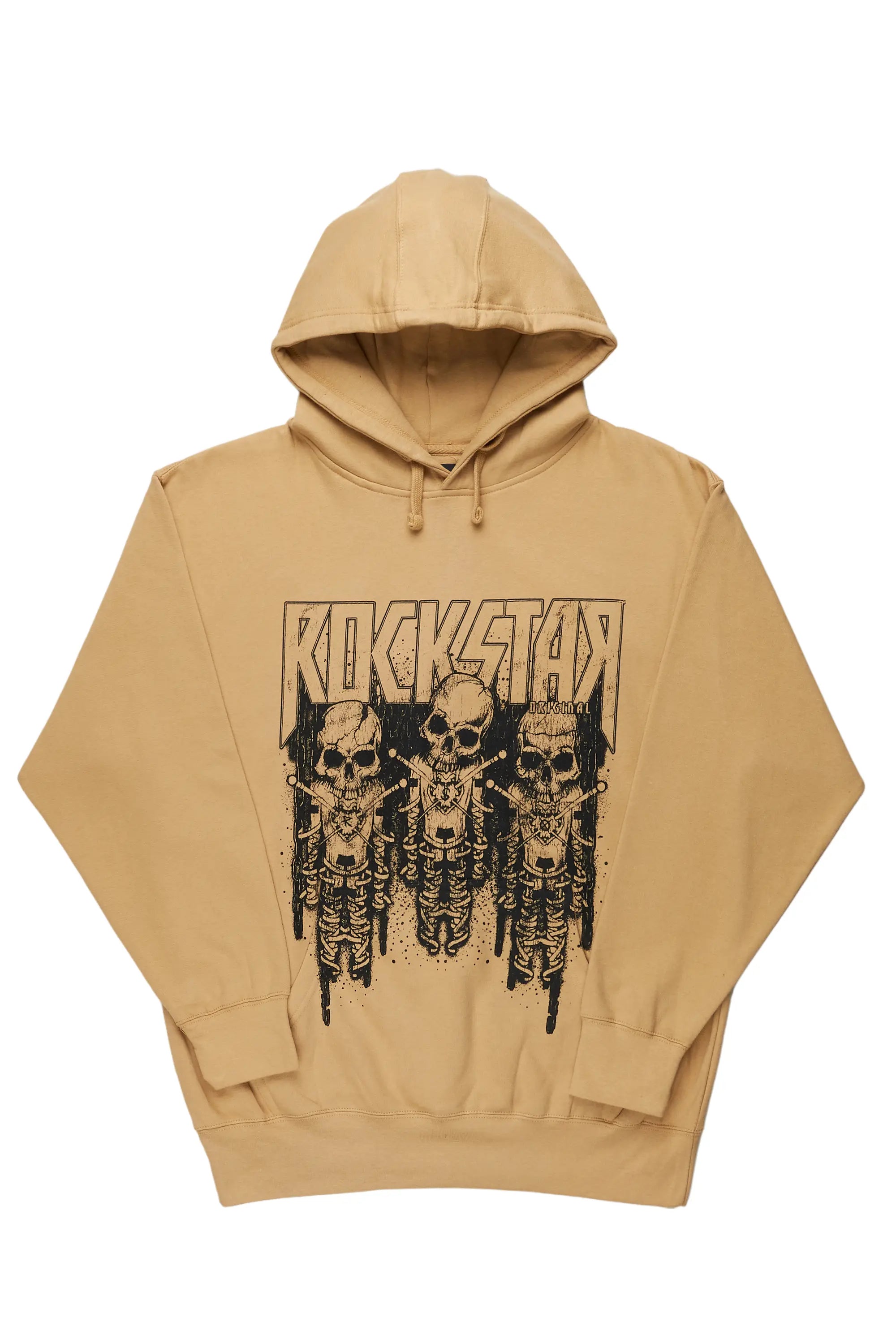 Sabbath Beige Graphic Printed Hoodie Adventure