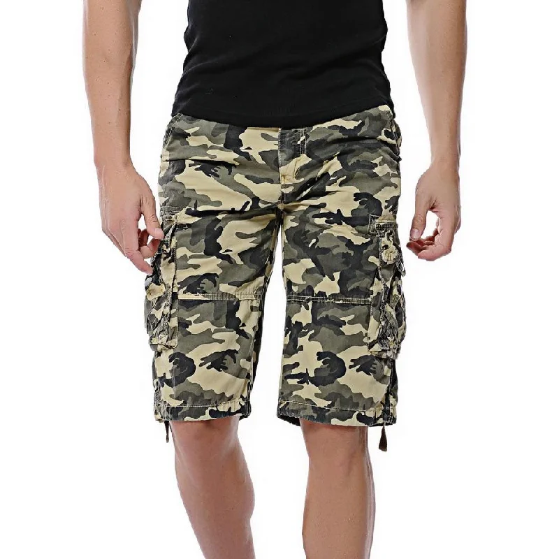 Casual Camouflage Cargo Summer Cotton Military Shorts for Men Street