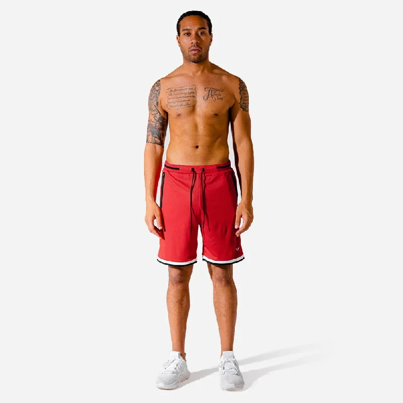 Hybrid Basketball Shorts - Red Hip Men's Urban