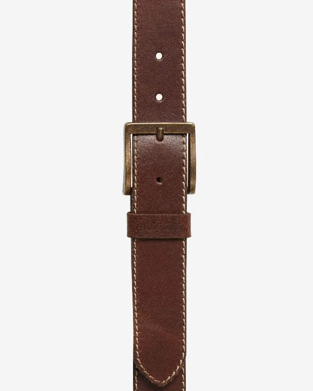 Wrangler Basic Stitched Belt - Mid Brown Gym