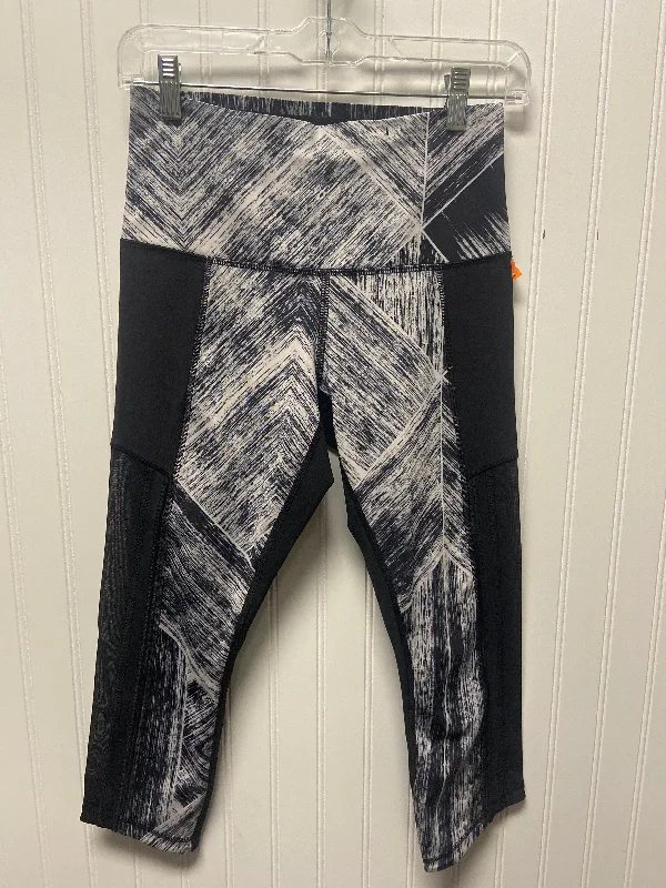 Athletic Leggings By Lululemon In Black & White, Size: 6 Modern Men's Geometric