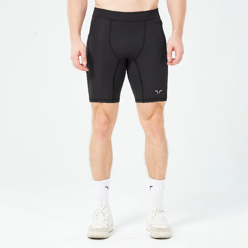 Core Base Layer Shorts 9" - Black Elegant Men's Cashmere