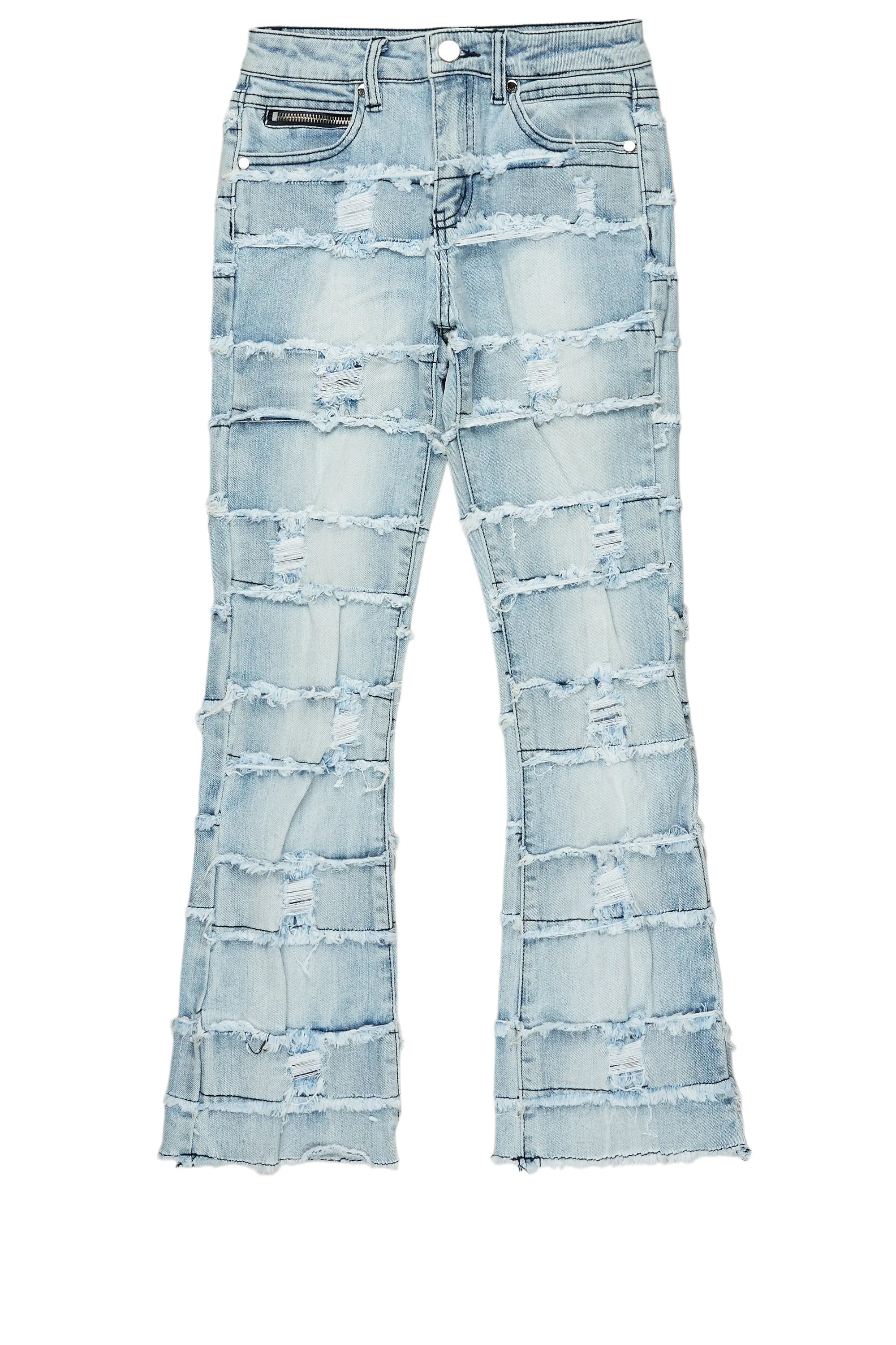 Boys Sten Blue Stacked Flare Jean Modern Men's 