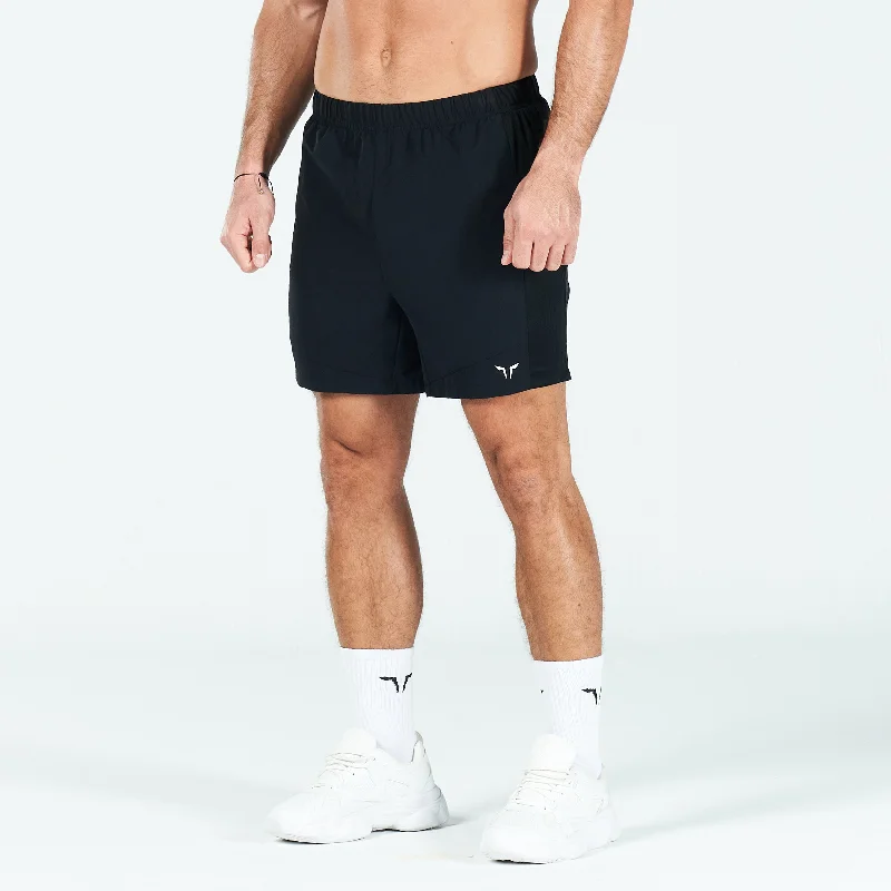 Statement Quick-dry Shorts - Black Cool Men's Distressed