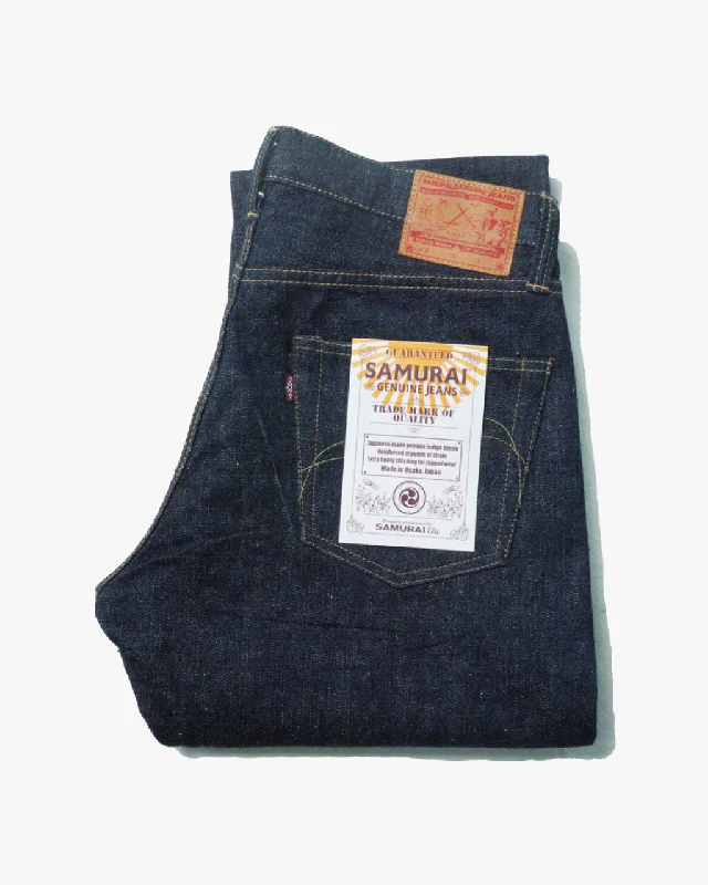 Samurai Jeans S510HX '47 Regular Straight Otokogi 15oz Selvedge Jeans - Indigo Onewash Dapper Men's 1920S