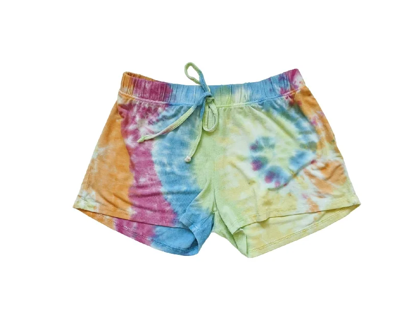 Girls Tween Tie Dye Shorts In Swirl Sleek Men's Metallic