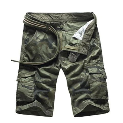 Casual Military Camouflage Camo Cargo Loose Work Shorts for Men Refined Men's Hand