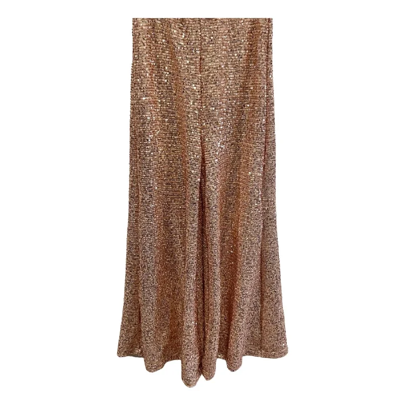 Girls Sequin Wide Leg Pant In Gold Sequin Dynamic Men's High