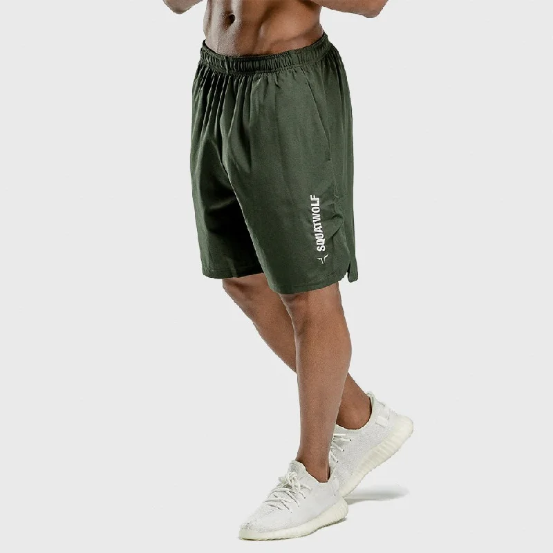 Warrior Shorts - Knee Length - Olive Modern Men's Geometric