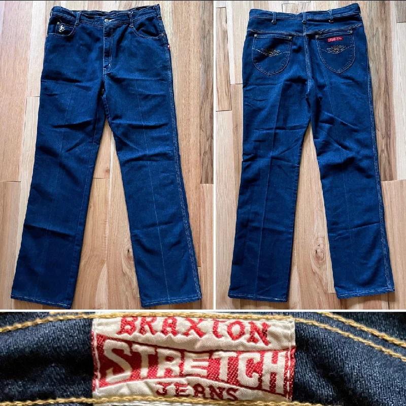 Blue Jeans Vintage Braxton Stretch Size 32L Hip Men's Retro