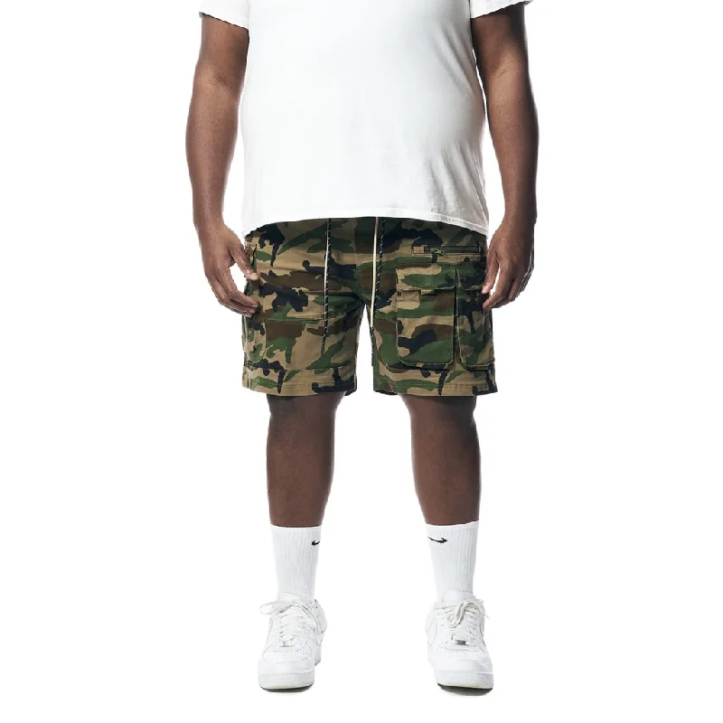 Big and Tall - Utility Twill Lounge Shorts Minimalist Men's Casual 