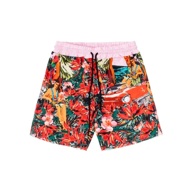 HAWAIIAN SHORTS - MKU210_HULA04 Practical Men's Quick