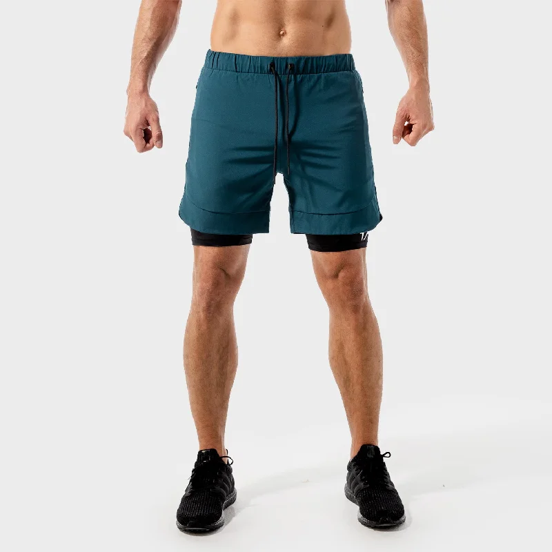 Limitless 2-in-1 Shorts - Teal Sophisticated Men's 