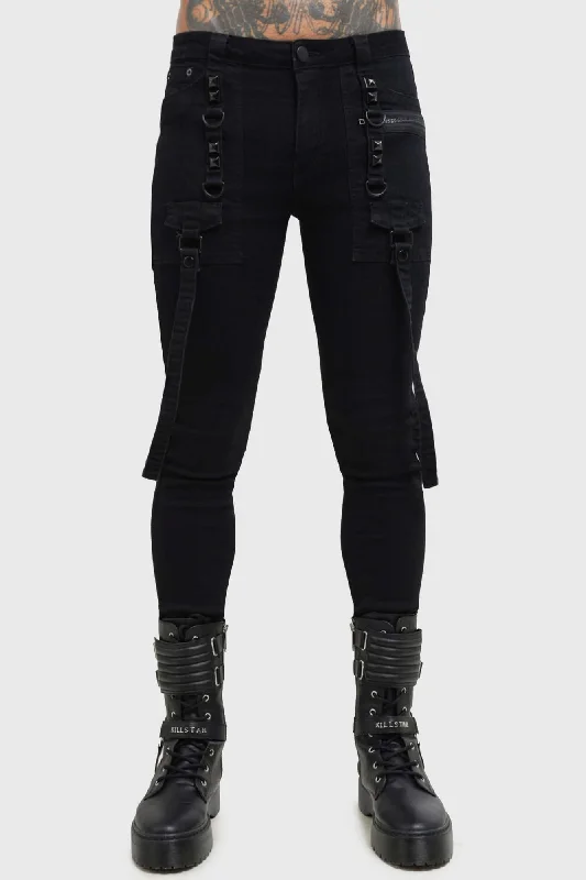 Kihilist Bondage Trousers Trendy Men's Bucket