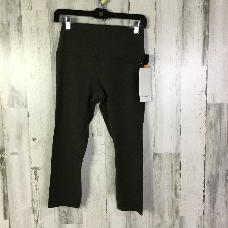 Athletic Leggings Capris By Lululemon In Green, Size:8 Bohemian Men's Free