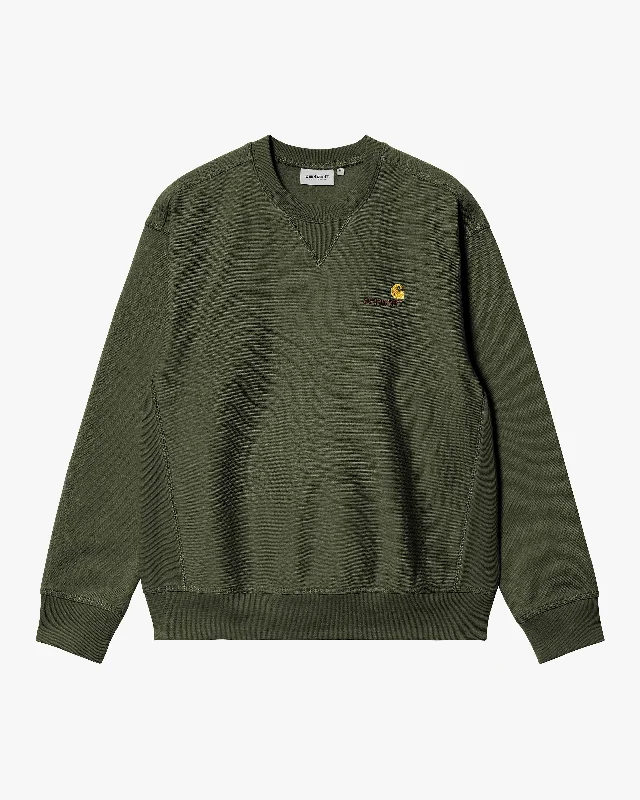 Carhartt WIP American Script Sweat - Tarragon Sophisticated Men's French