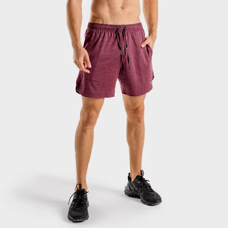 Wolf Shorts - Burgundy Practical Men's Quick