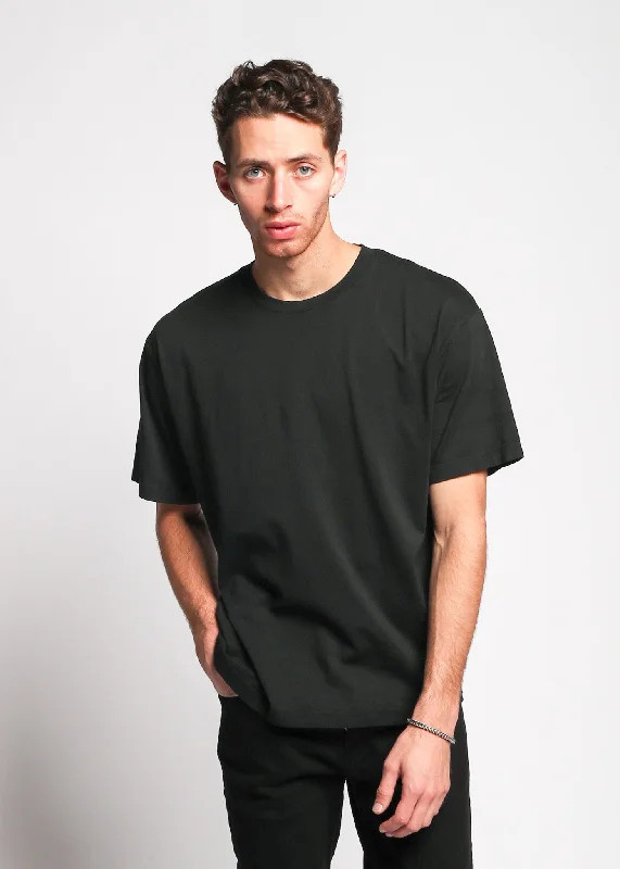 Dei Vinc Men’s T-Shirt Black Casual Men's Loose