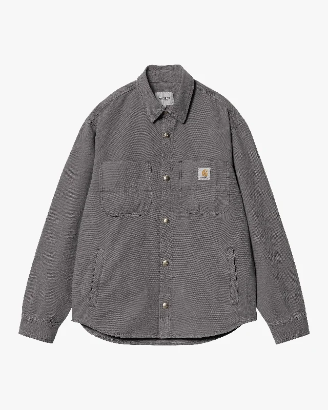 Carhartt WIP Conro Shirt Jacket - Graphite Stone Dyed Traditional Men's Country