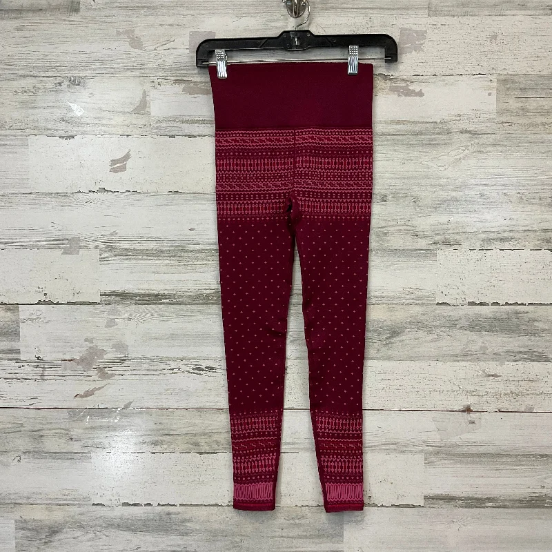 Athletic Leggings By Fabletics In Maroon, Size: Xs Dapper Men's Bow