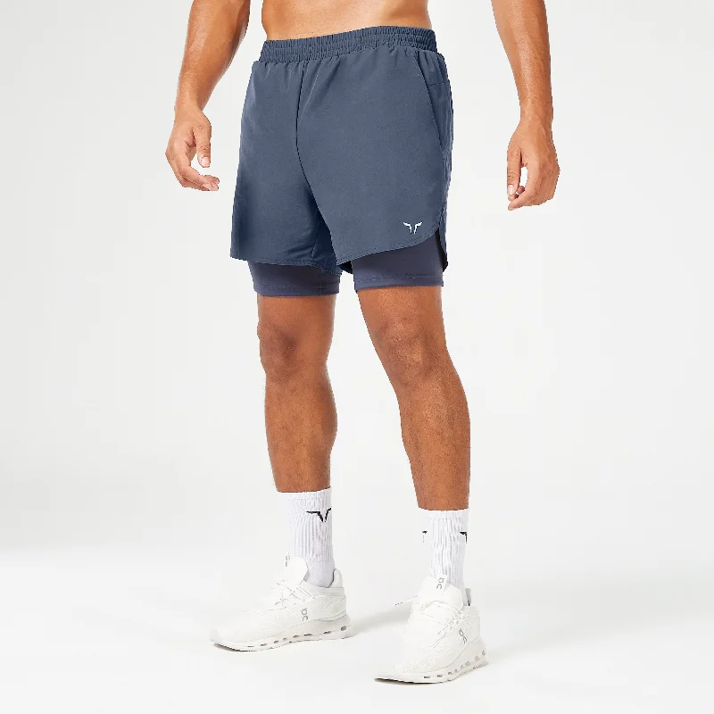 LAB360° TDry™ 2-in-1 Shorts - Blue Nights Trendy Men's Oversized