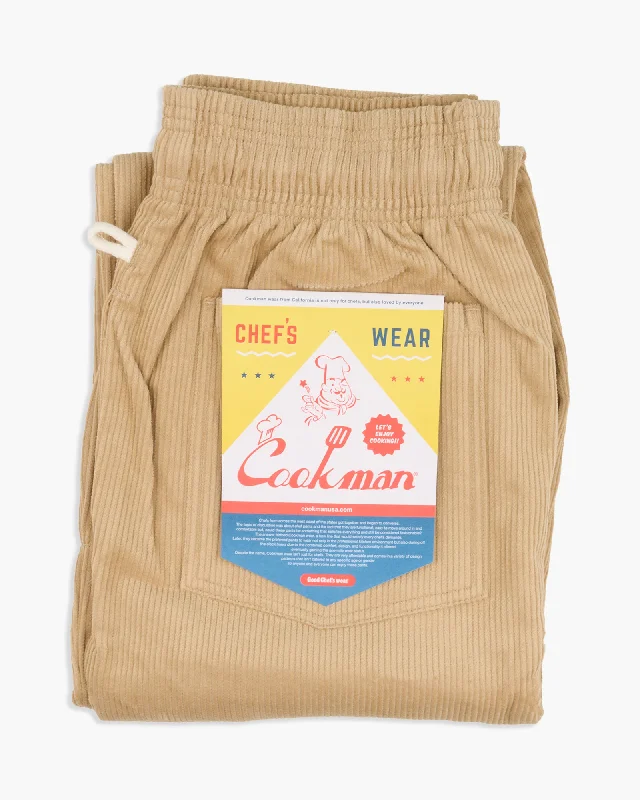 Cookman Chef Pants - Corduroy Beige Modern Men's Tech