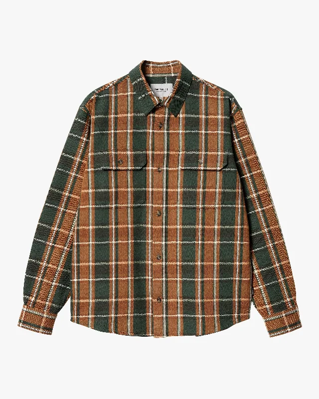 Carhartt WIP L/S Hobart Shirt - Hobart Check / Sycamore Tree Dapper Men's 1920S