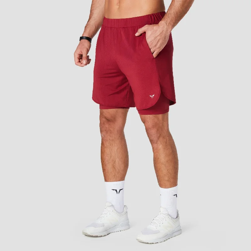 Core Mesh 2-in-1 Shorts - Red Refined Men's Hand