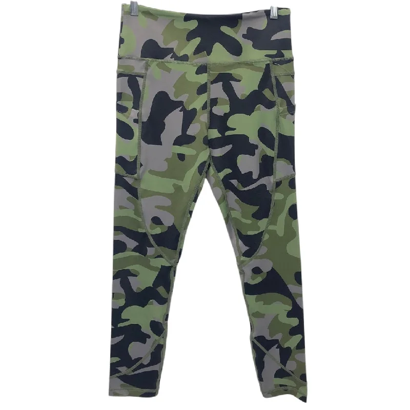 Athletic Leggings By Zyia In Camouflage Print, Size:8 Monochromatic All