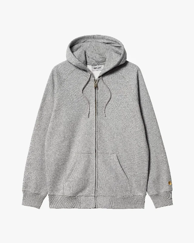 Carhartt WIP Hooded Chase Jacket - Grey Heather / Gold Casual Men's Japanese 