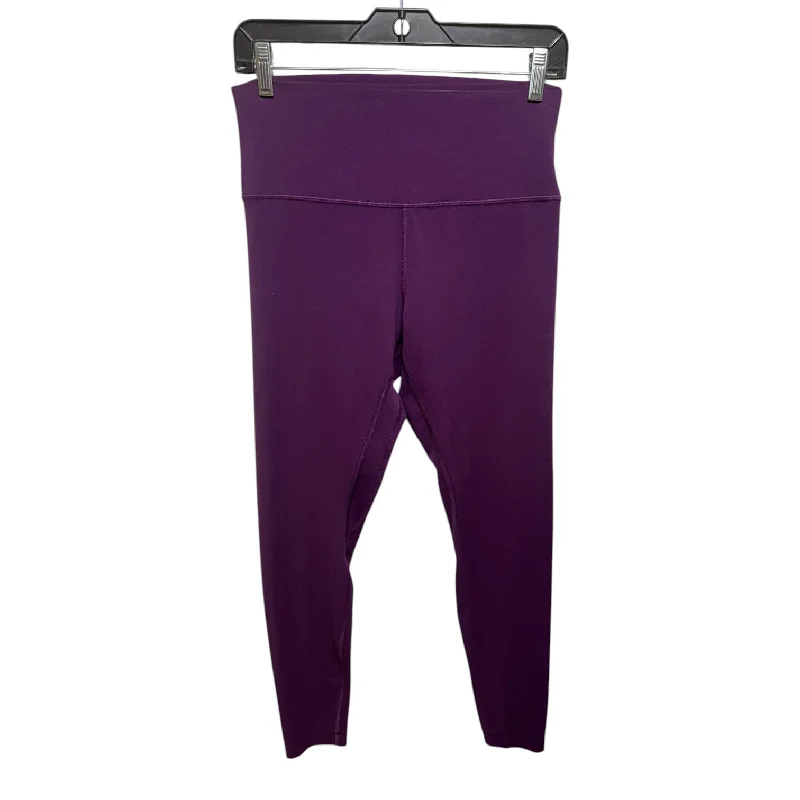 Athletic Leggings By Lululemon In Purple, Size: 10 Beach