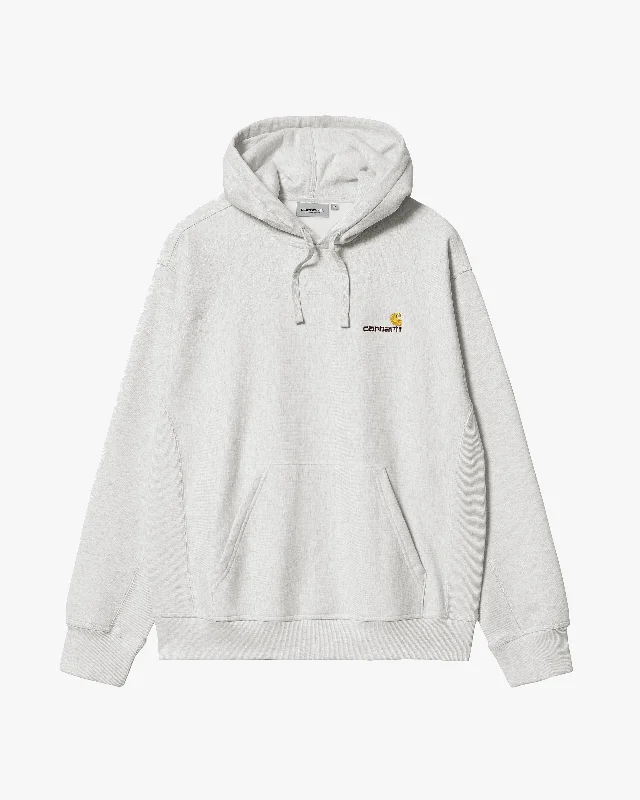 Carhartt WIP Hooded American Script Sweat - Ash Heather Classic Men's Pin