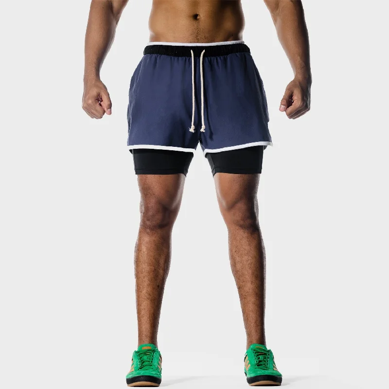 Golden Era 2-in-1 Shorts - Patriot Blue Laid