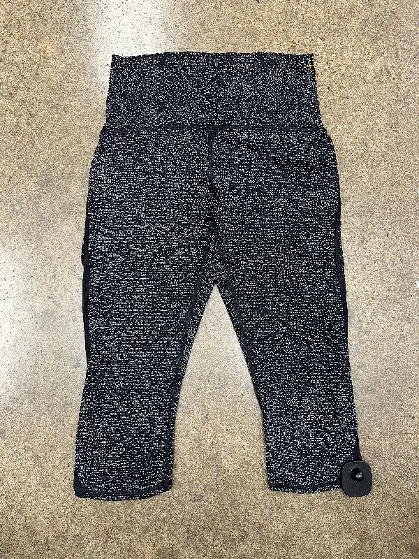 Athletic Leggings Capris By Lululemon In Black & White, Size: 6 Hip Men's Retro