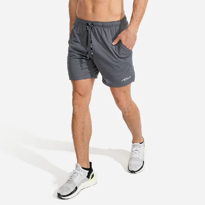 Evolve Gym Shorts - Grey Refined Men's Hand