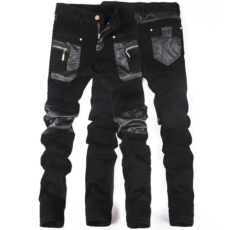 Hip Hop Leather Pants For Men Stylish Men's Tropical 