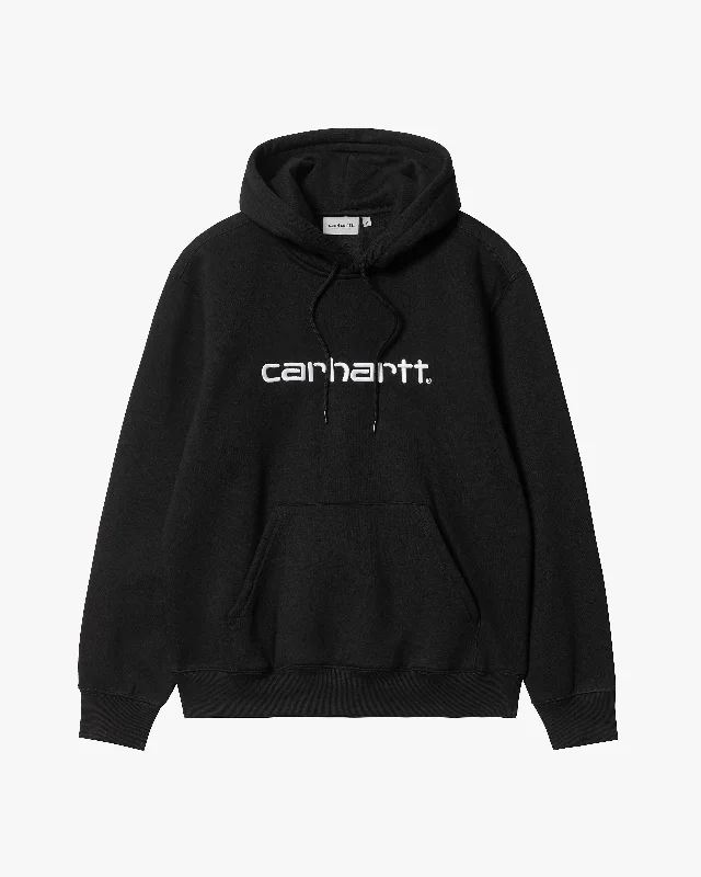 Carhartt WIP Hooded Sweatshirt - Black / White Casual Men's Short