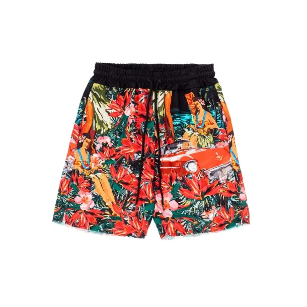 HAWAIIAN SHORTS - MKU210_HULA999 Artistic Men's Hand