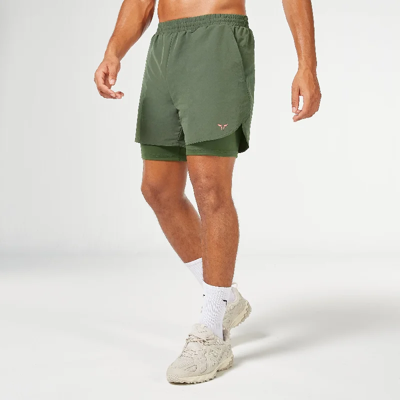 LAB360° TDry™ 2-in-1 Shorts - Climbing Ivy Monochromatic All