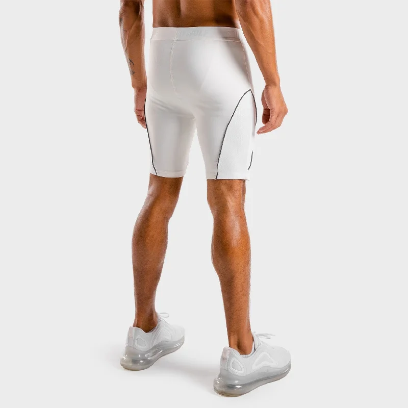 Wolf Compression Shorts - White Cozy Men's Sherpa