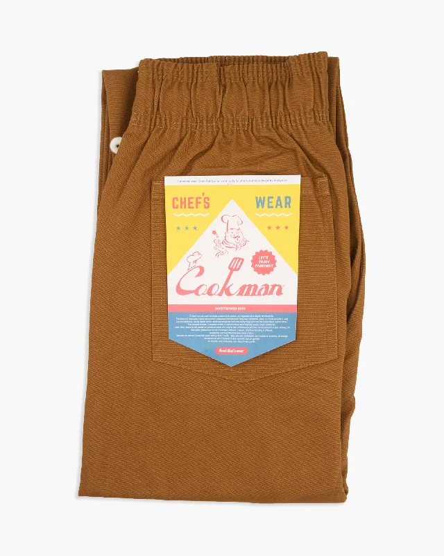 Cookman Chef Pants - Duck Canvas Brown Youthful Men's Pop