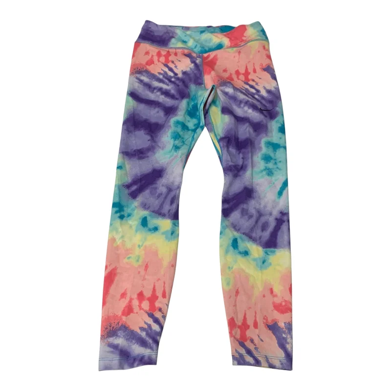 Athletic Leggings By Nike Apparel In Tie Dye Print, Size: M Streetwear Style