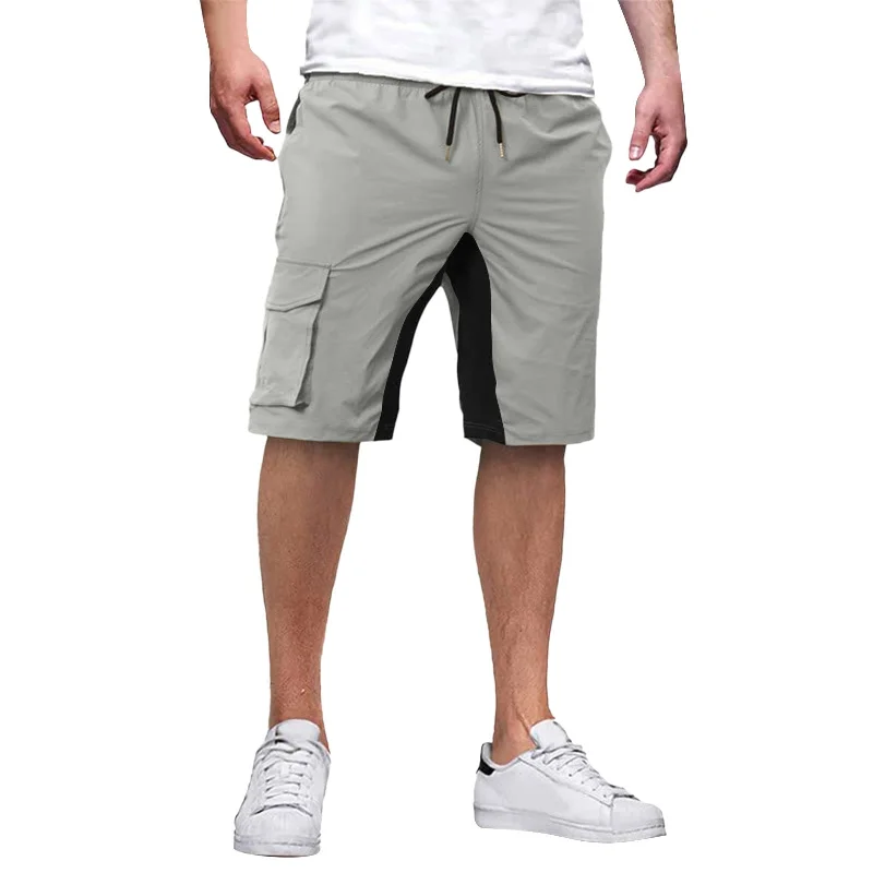 Men's Summer Casual Style Knee Length Patchwork Outdoor Cargo Shorts Streetwear Style