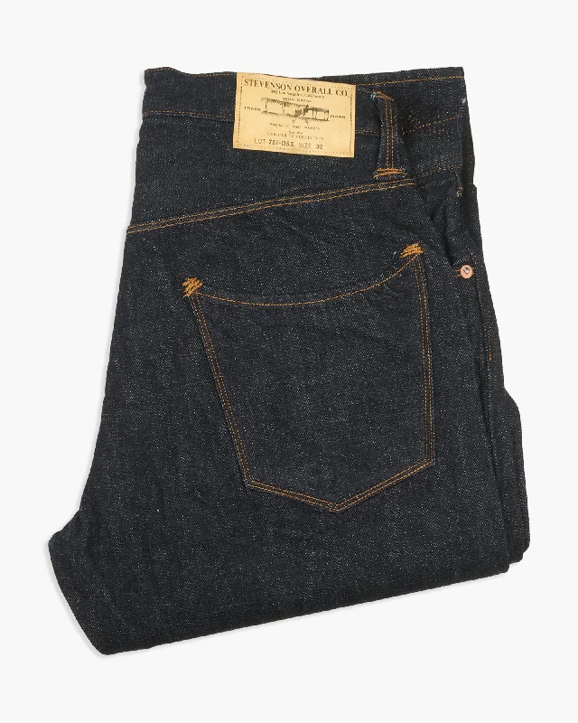 Stevenson Overall Co. Ventura 737 Slim Straight 13oz Selvedge Mens Jeans - Indigo One Wash Earthy Men's Sustainable 