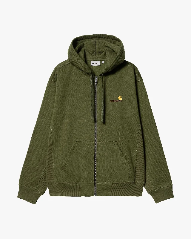 Carhartt WIP Hooded American Script Jacket - Tarragon Adventure