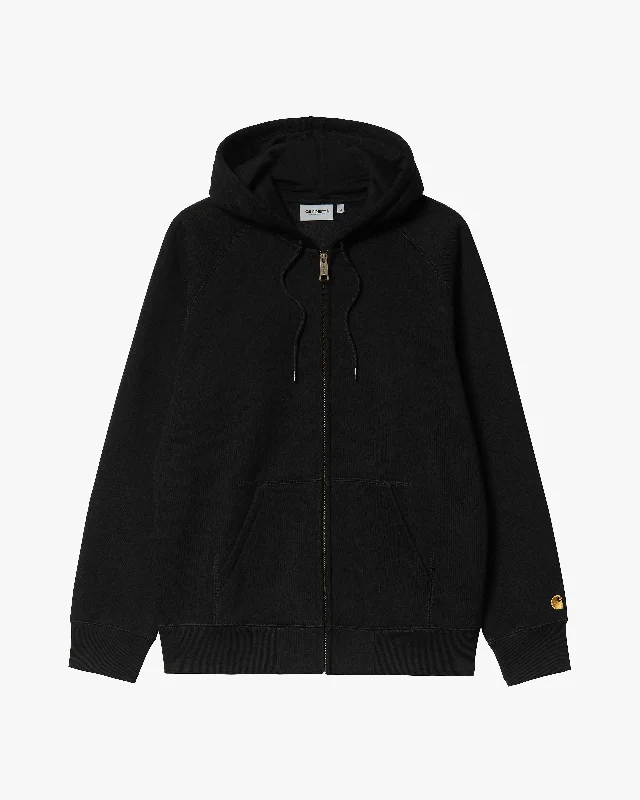 Carhartt WIP Hooded Chase Jacket - Black / Gold Dynamic Men's Glow