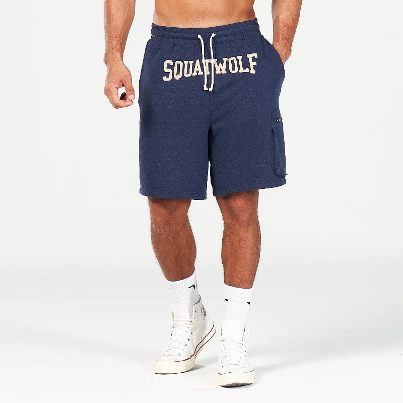 Golden Era New Gen Jogger Shorts - Navy Marl Modern Men's Geometric