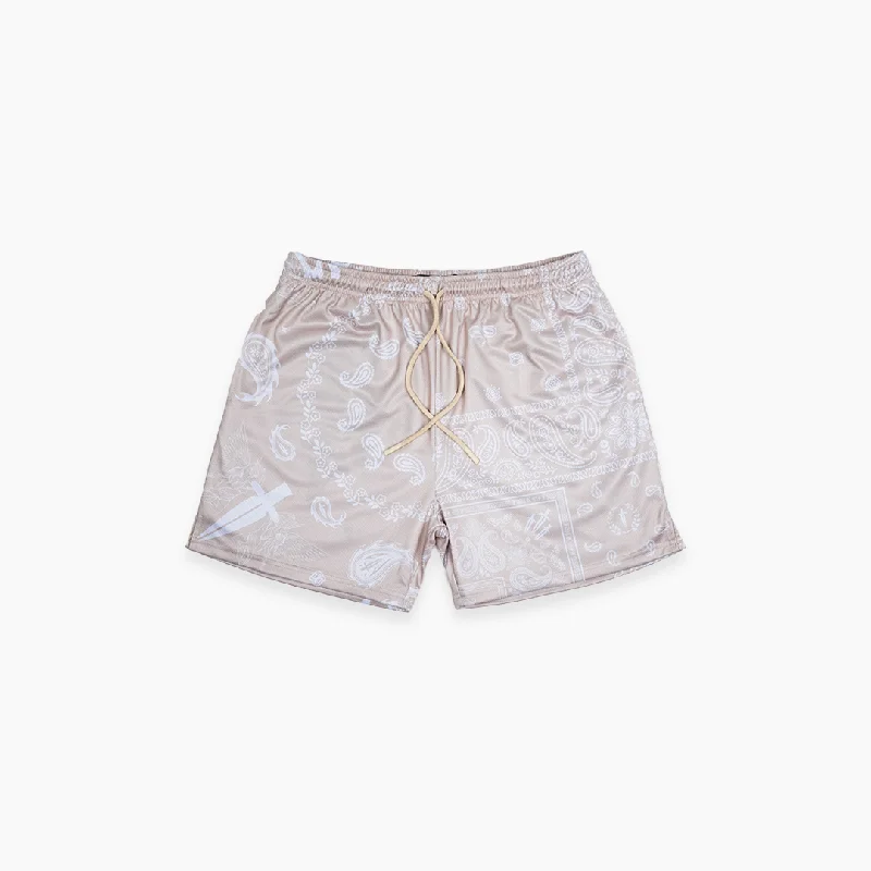 DAGGER PAISLEY MESH SHORT - OFF WHITE Stylish Men's Tropical 