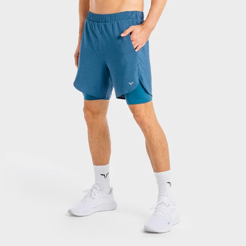 Core Mesh 2-in-1 Shorts - Slate Laid